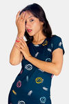 Sweetmoon Long T Shirt Nightdress - Blue — thumbnail 5